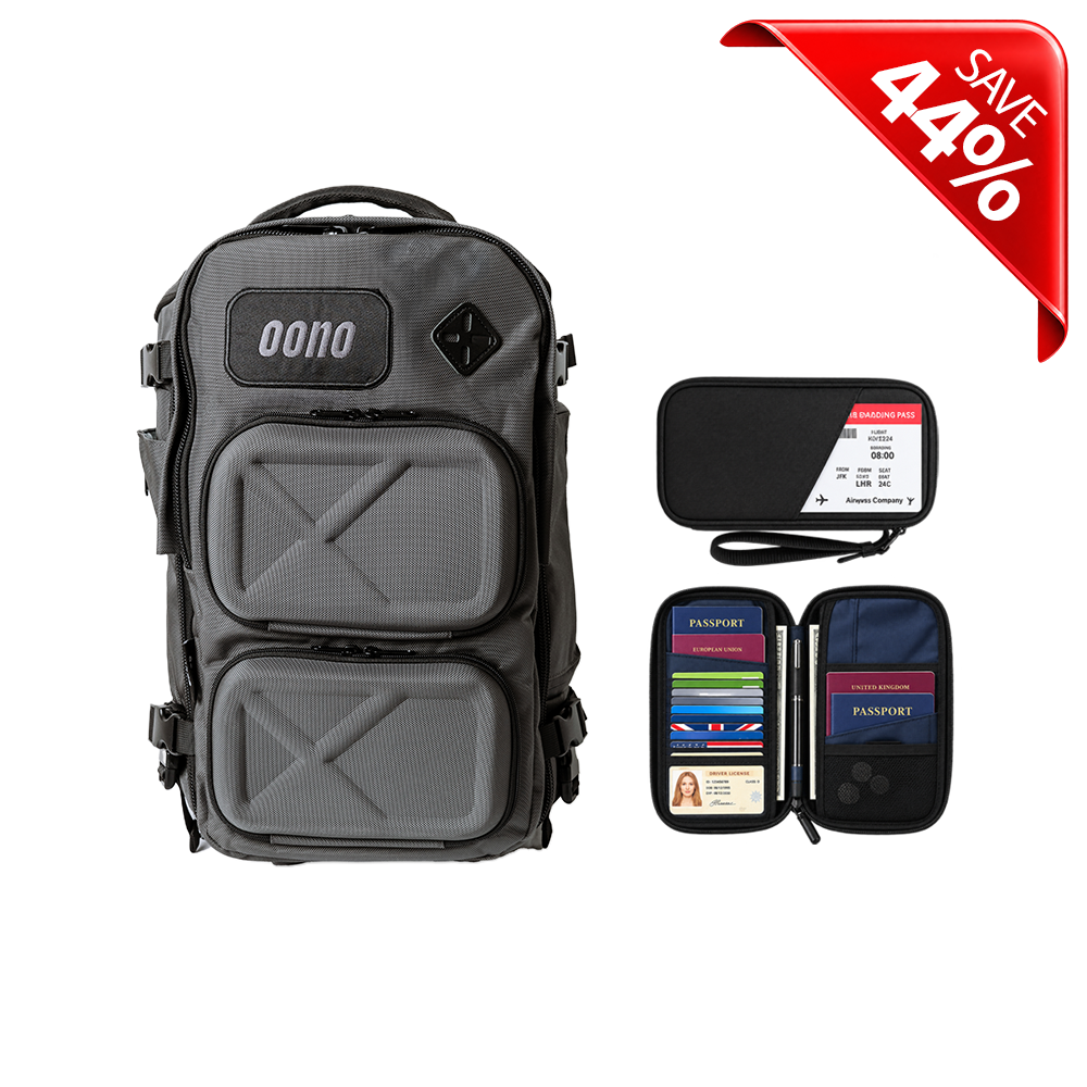 Oono Backpack V2  + RFID Passport Wallet