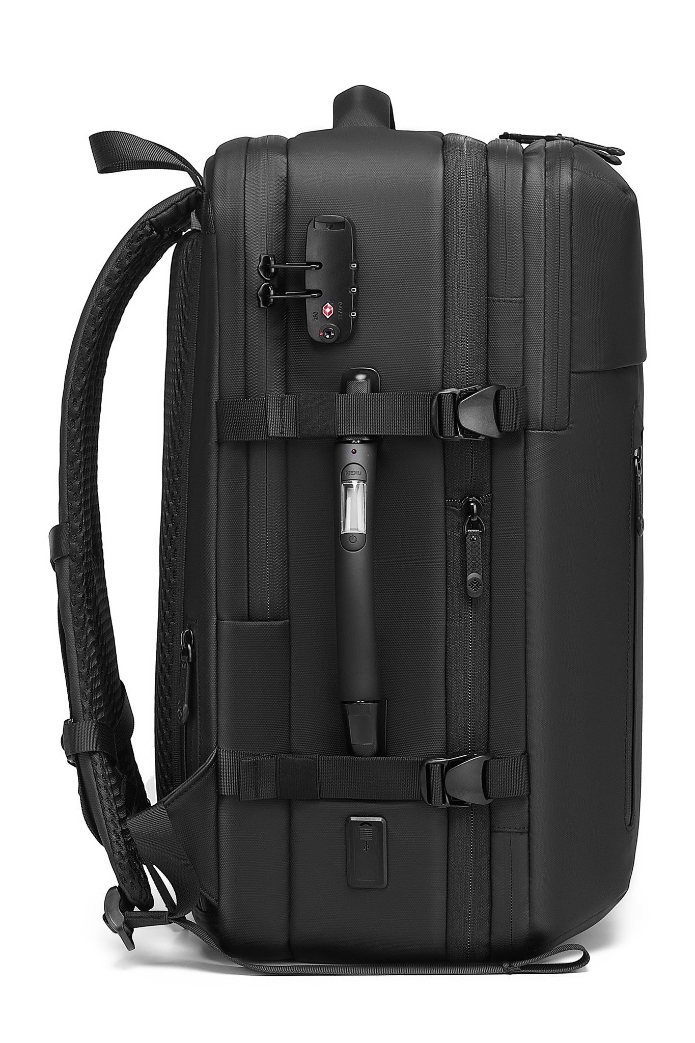 Close-up of zipper pull hardware on the Executive Pro Backpack 35L