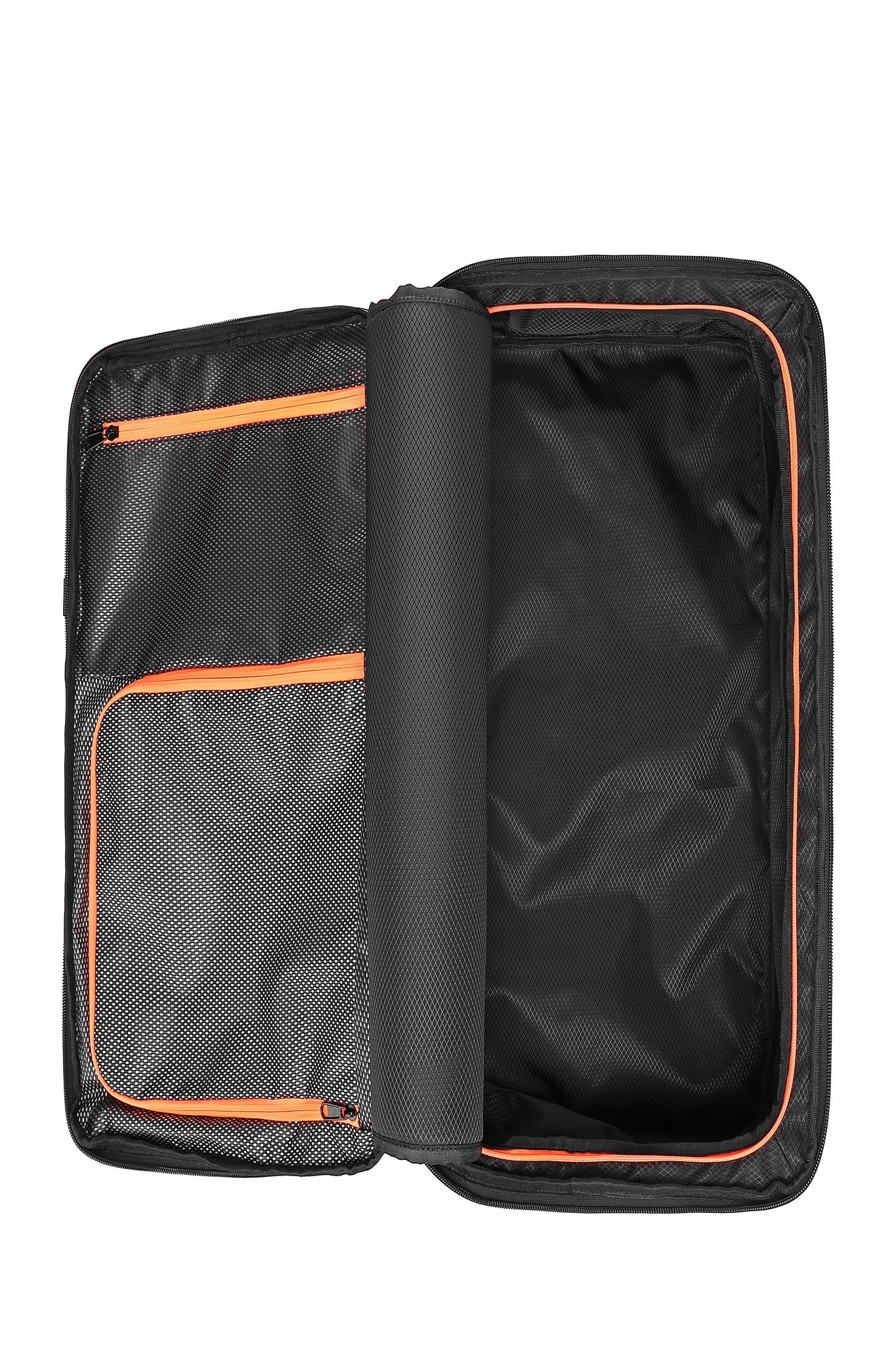 Executive Pro Backpack 35L main compartment open showing mesh organizer panel