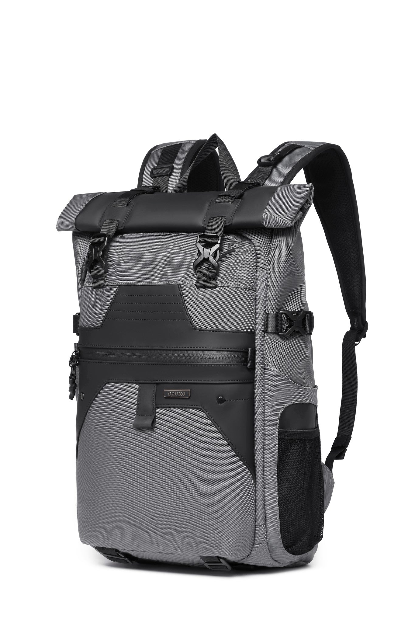 Summit Backpack 25L in Gray, straight-on back view