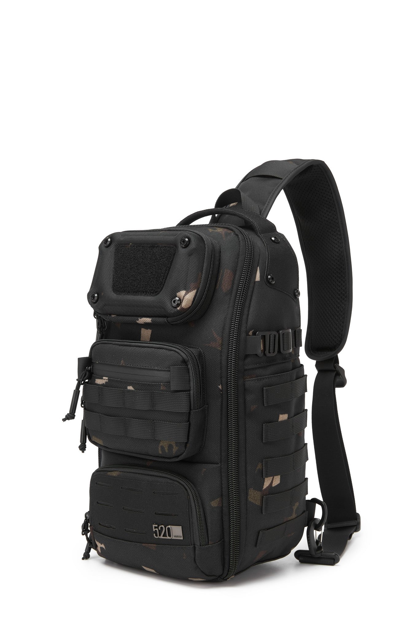 Daytrip Backpack 12L in Camo - three-quarter front view from the opposite angle