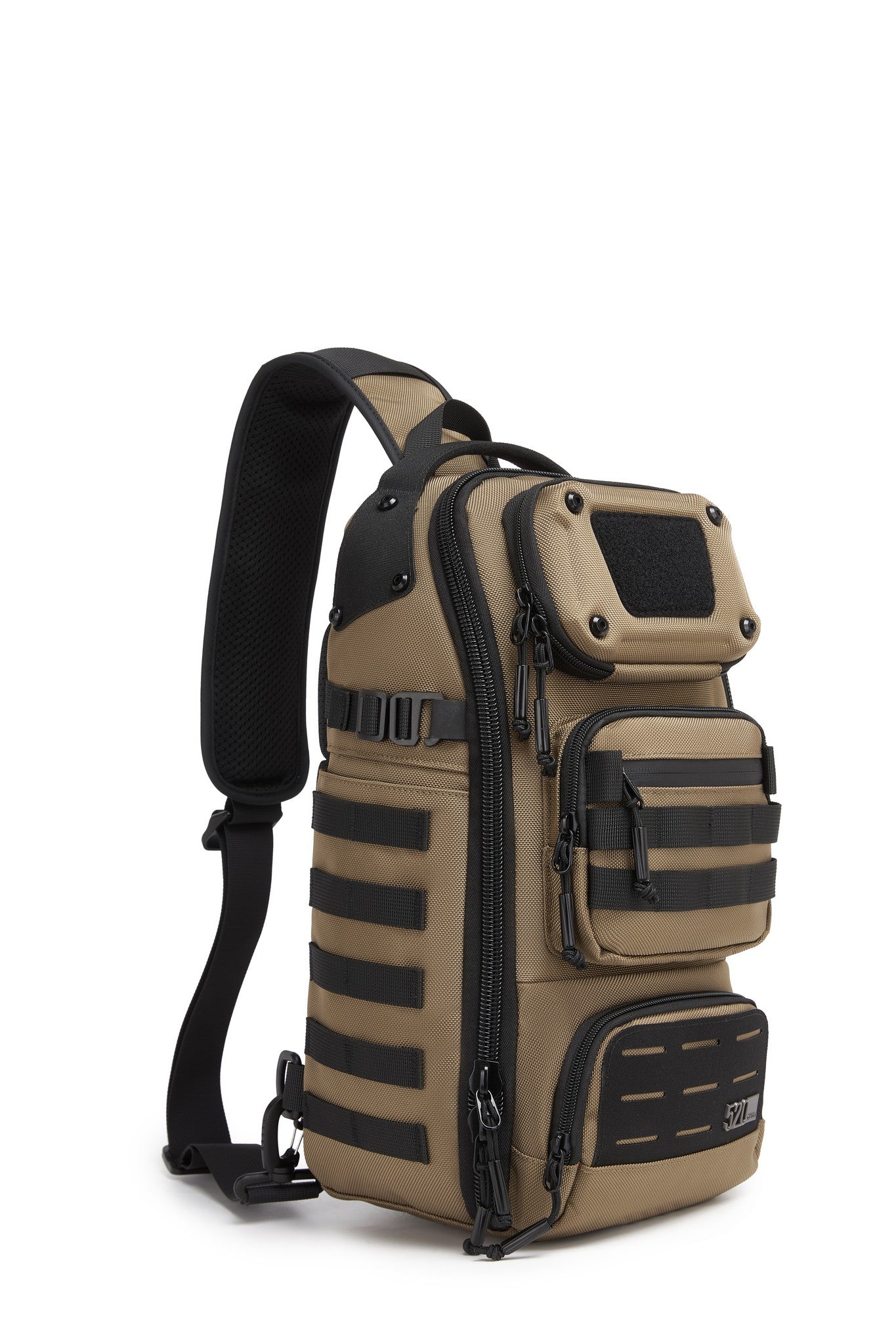Daytrip Backpack 12L in Tan - three-quarter front view from the opposite angle