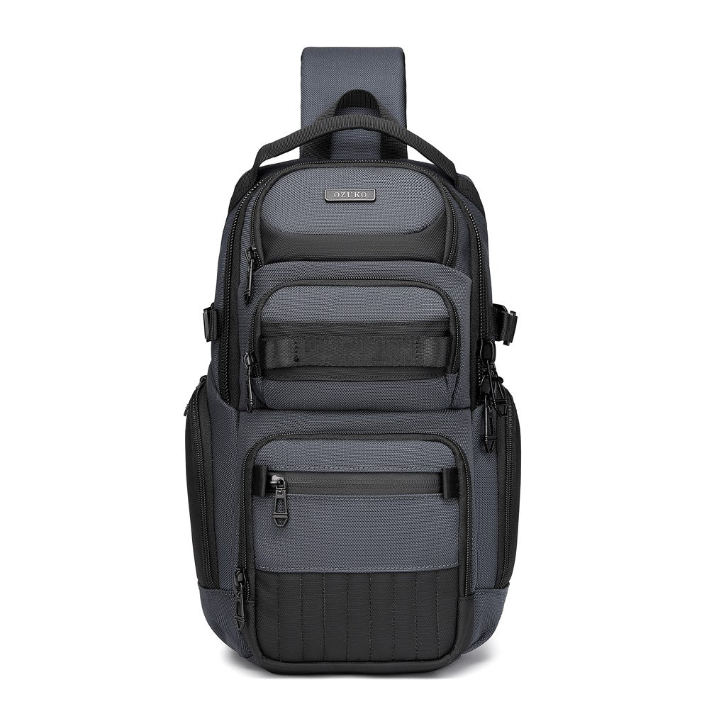 Ridge Sling 8L in Gray, straight-on front view
