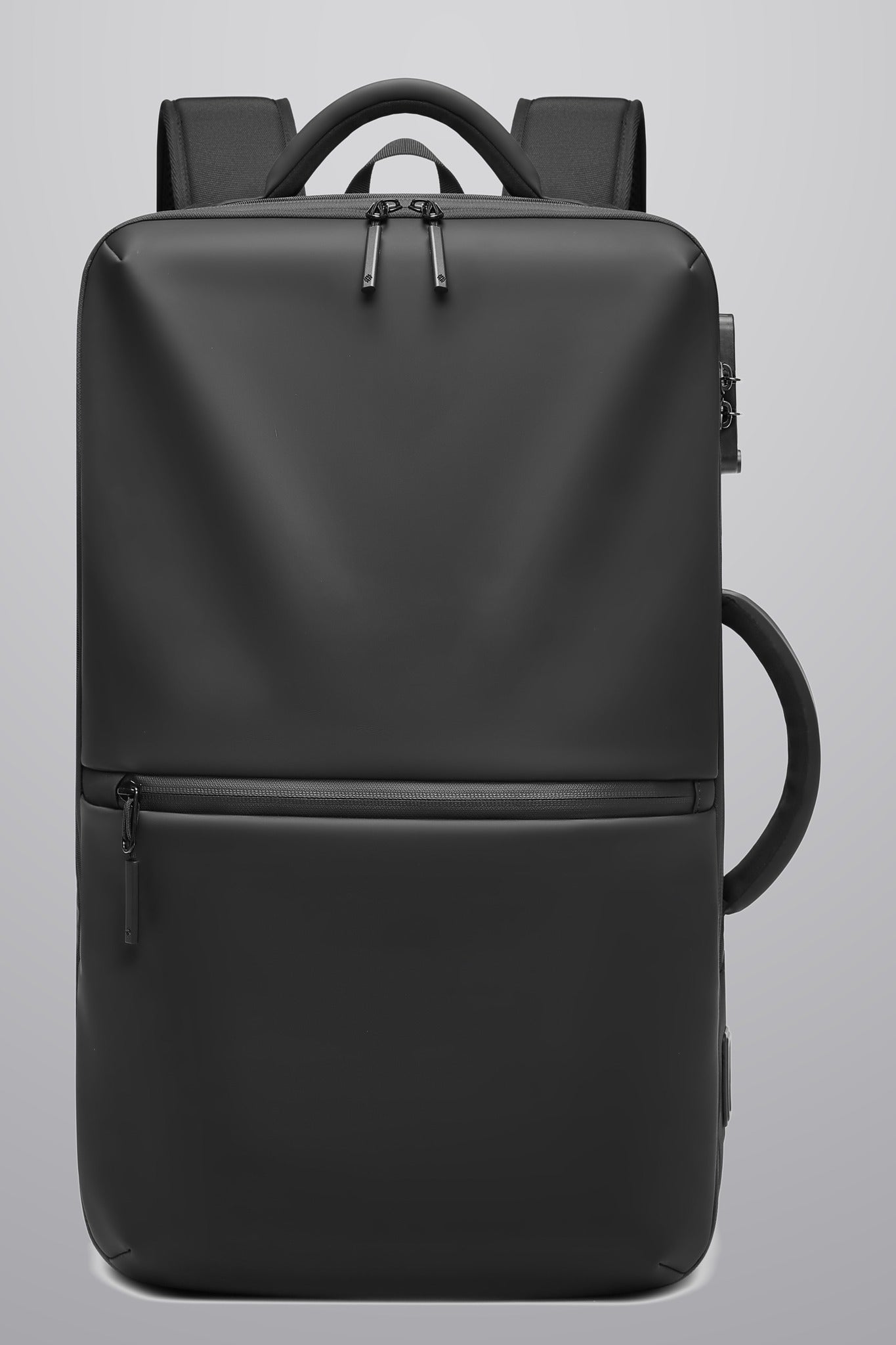 Odyssey Expandable Travel Backpack 32-40L in Black, front view