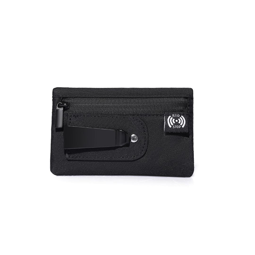 RFID-Blocking Slim Wallet with Moneyclip